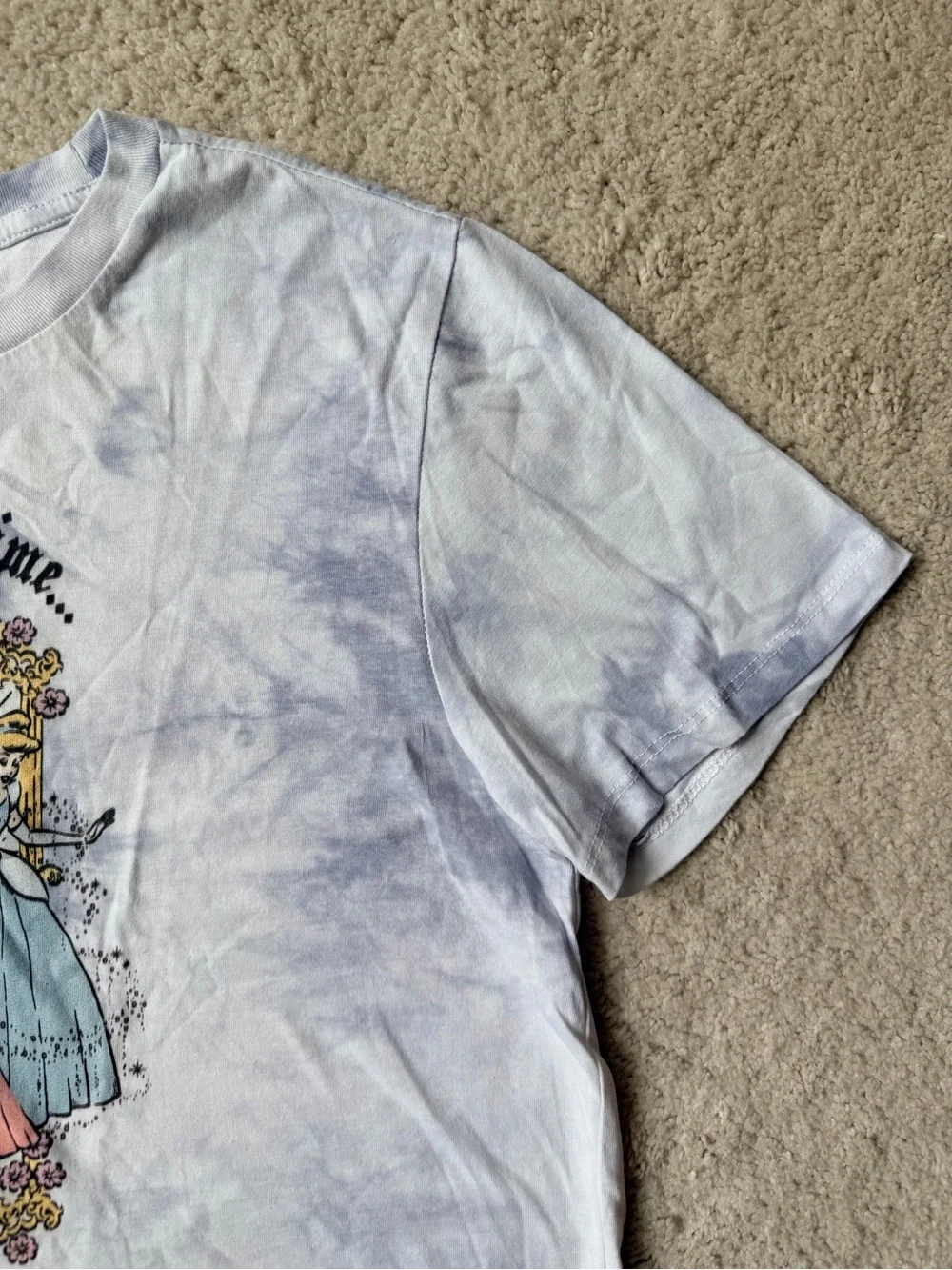 Disney 'Once Upon A Time' Lavender Tie-Dye Princess Cropped Baby Tee - Picture 4 of 6